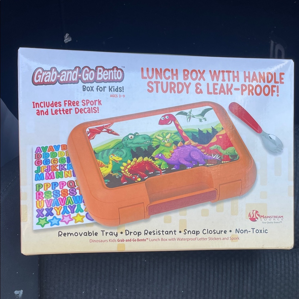 Dinosaur Grab-and-Go Bento Lunch Box for Kids